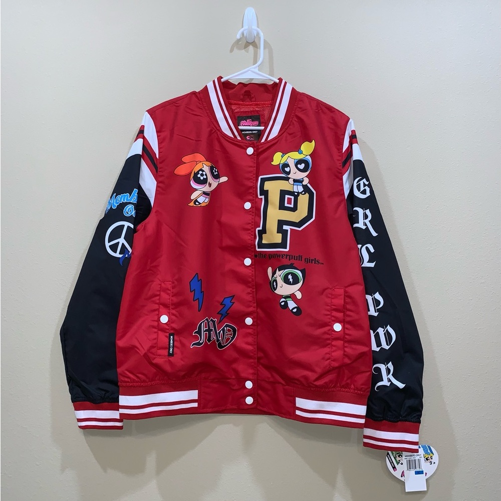 Members Only x The Powerpuff Girls Super Fierce Varsity Jacket-Size XL New - Picture 14 of 15